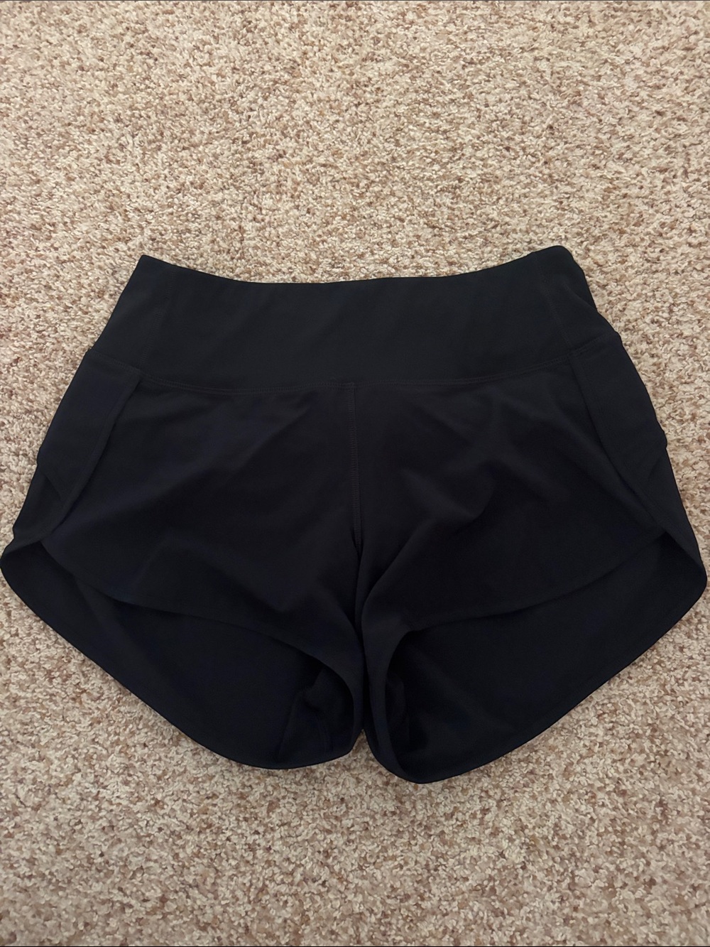 CRZ YOGA Black Athletic Shorts with Side Pockets
